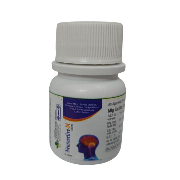 Neuroactive-M Supports Brain Health, Focus, Memory Booster for Kids, Students, Adults & Mental Clarity 15 tablets
